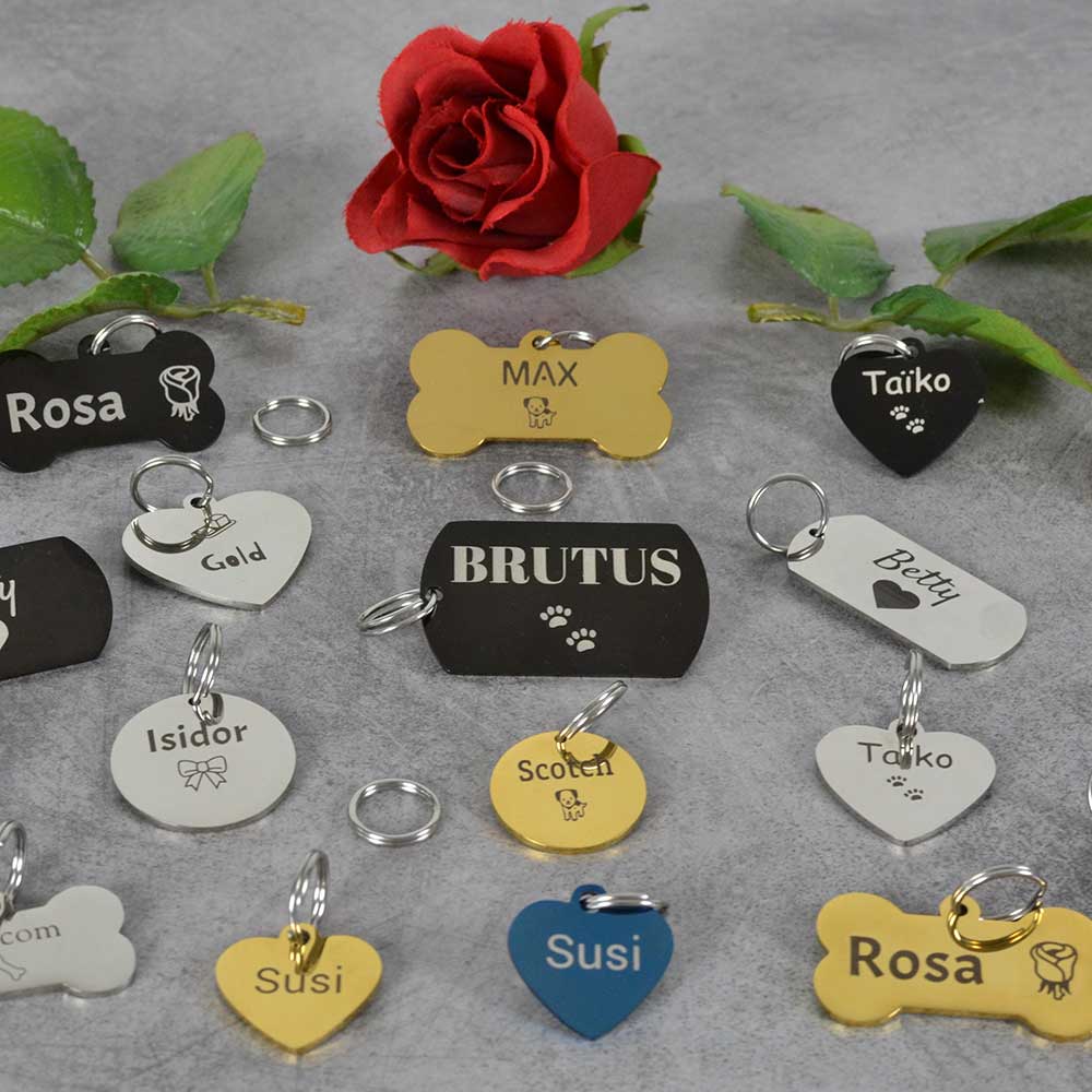 Edelstahl Haustiermarken